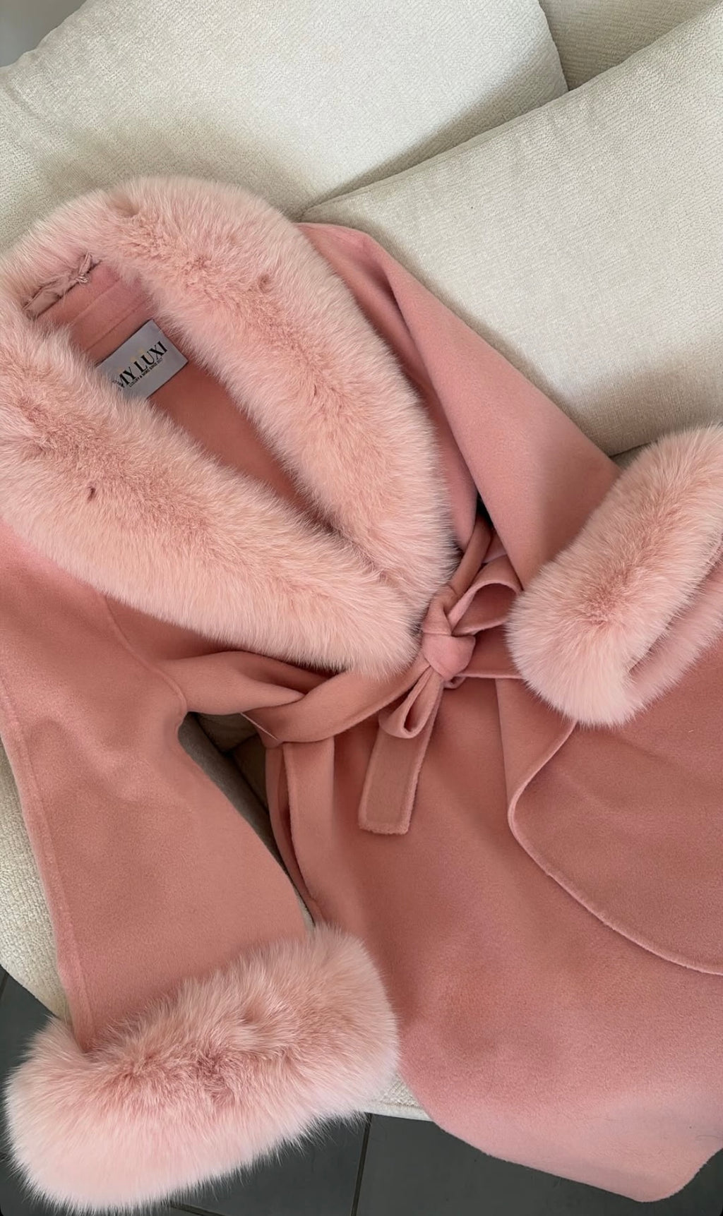 Cashmere belted coat
