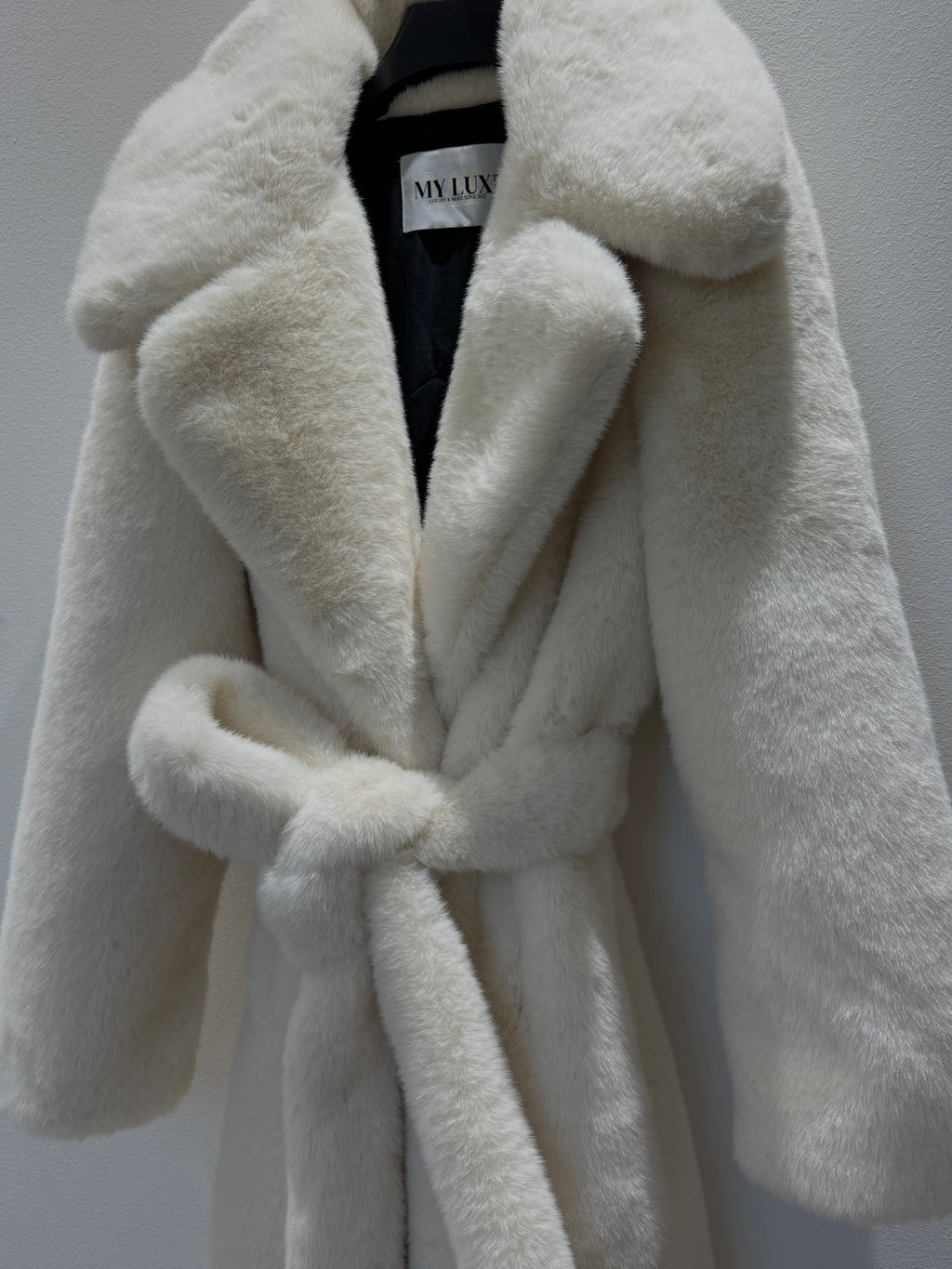 Faux Fur Belted Coat