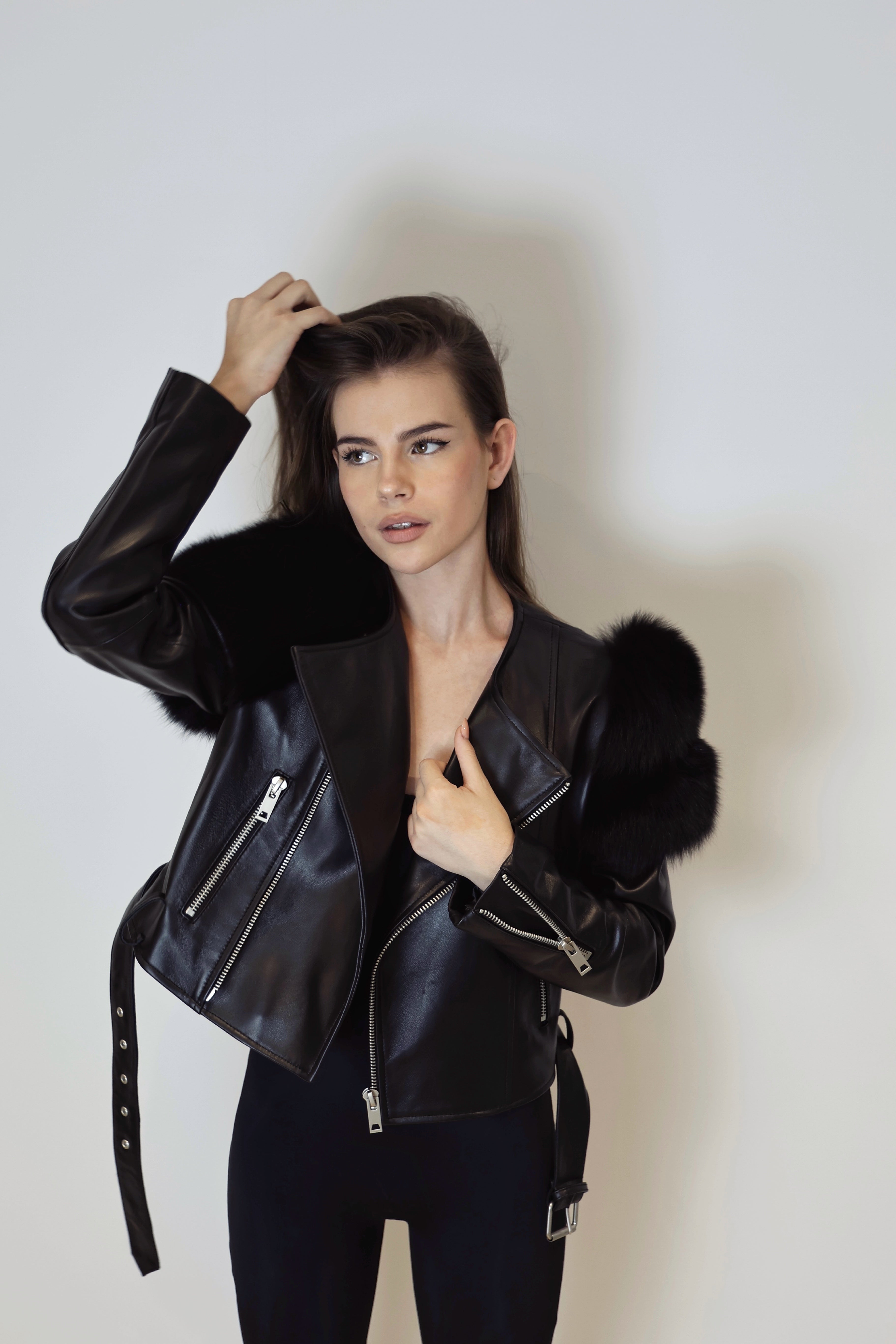 Cropped Leather Jacket