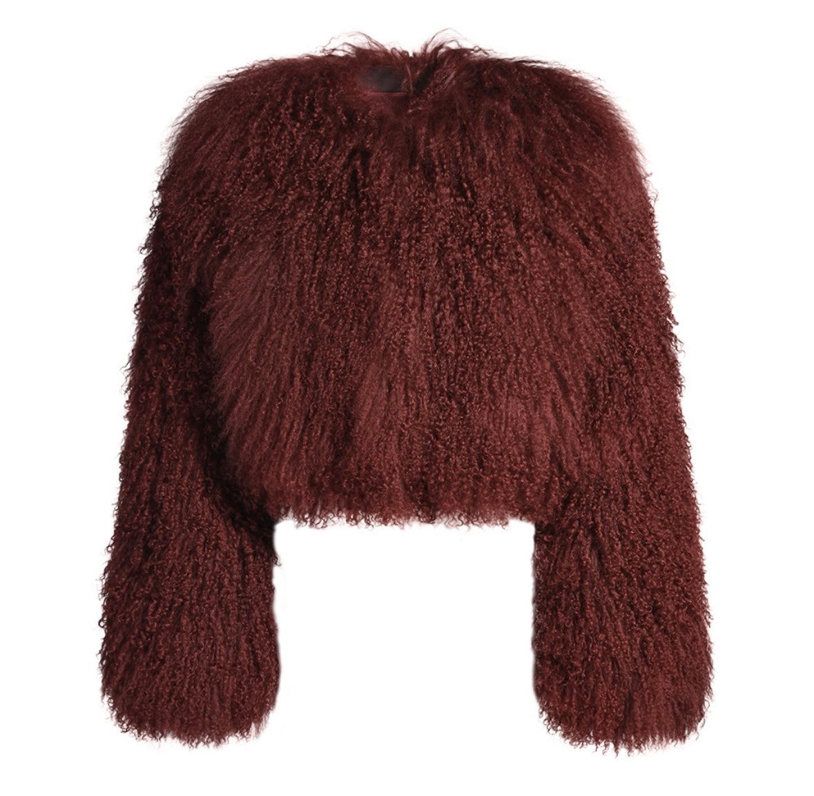 Aura Cropped Mongolian Fur Coat