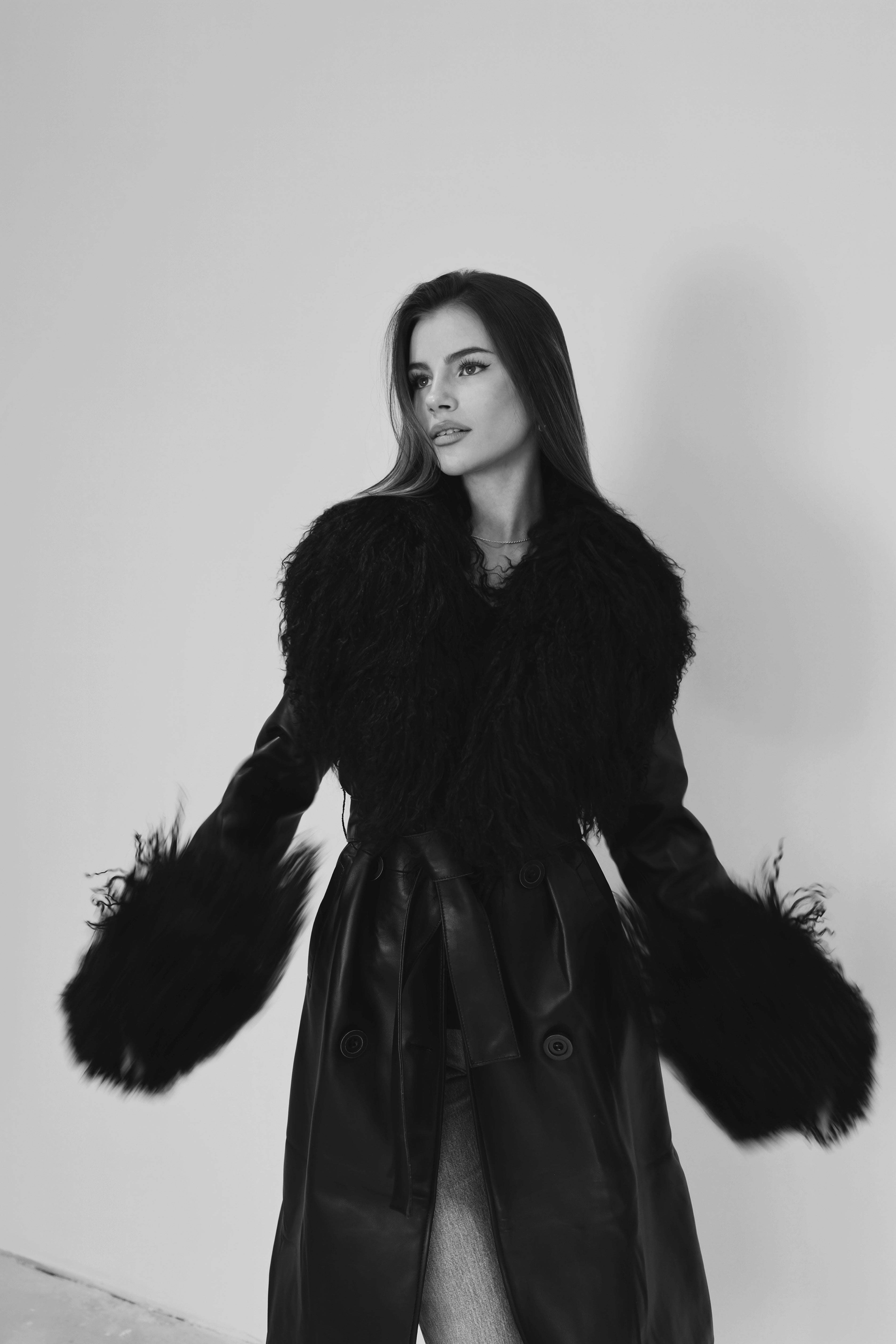 Leather Coat With Mongolian Fur
