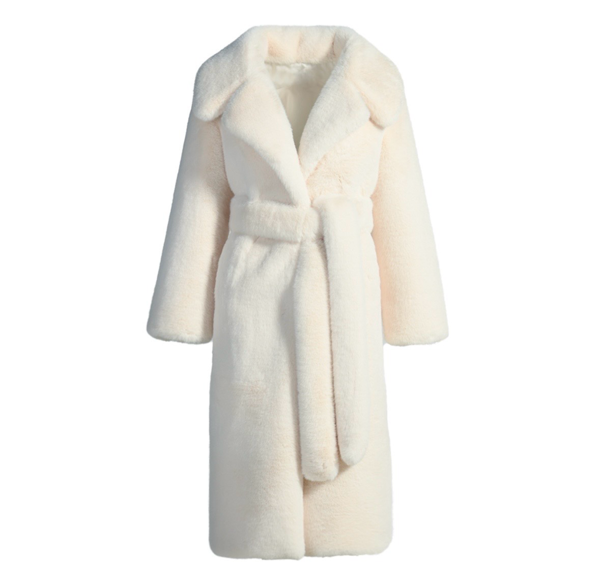 Faux Fur Belted Coat