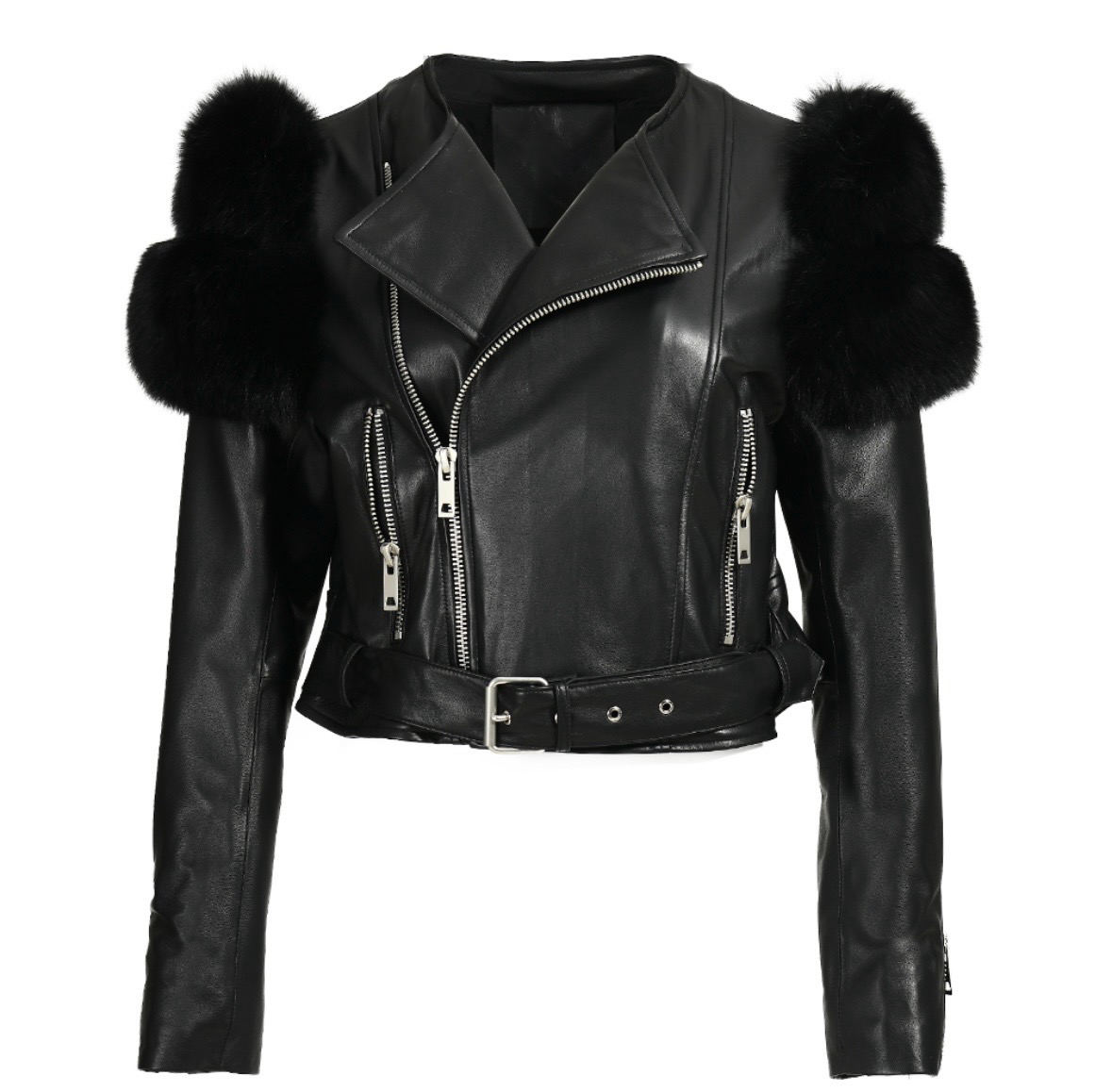 Cropped Leather Jacket