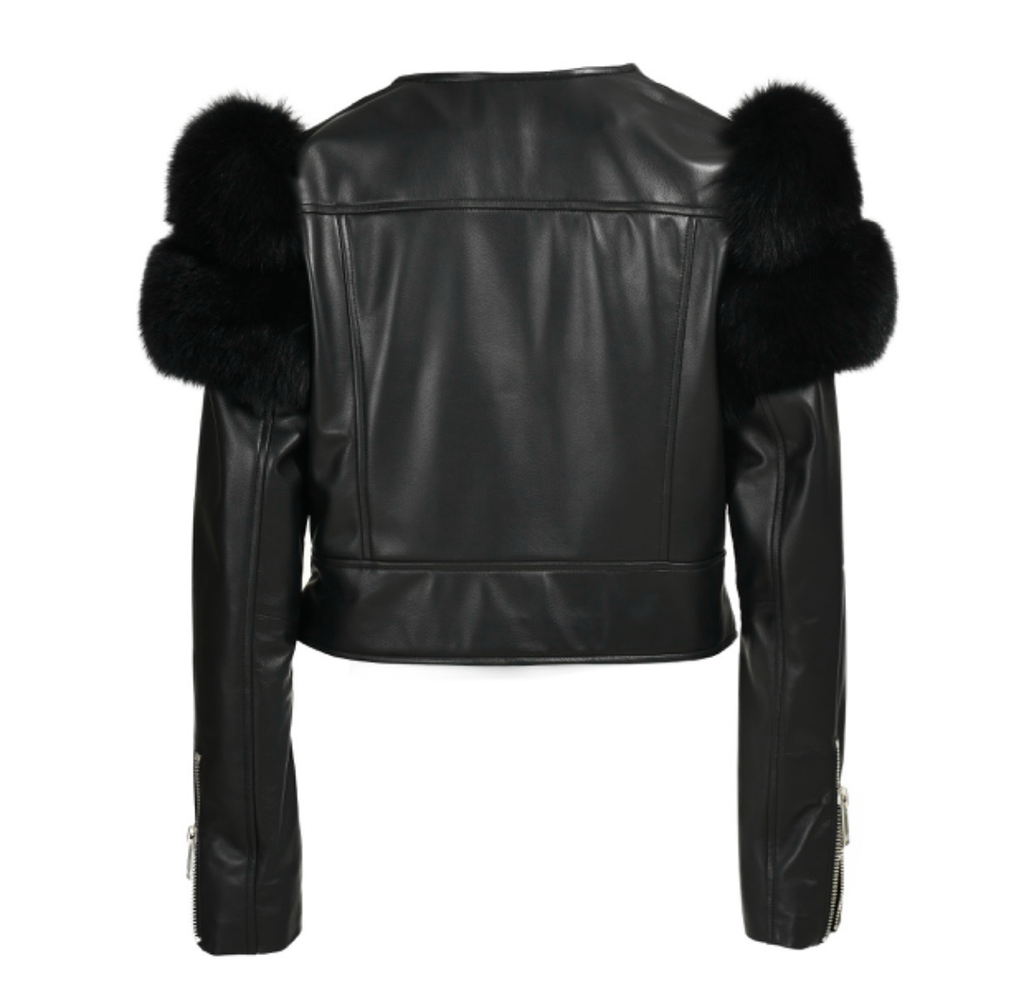 Cropped Leather Jacket