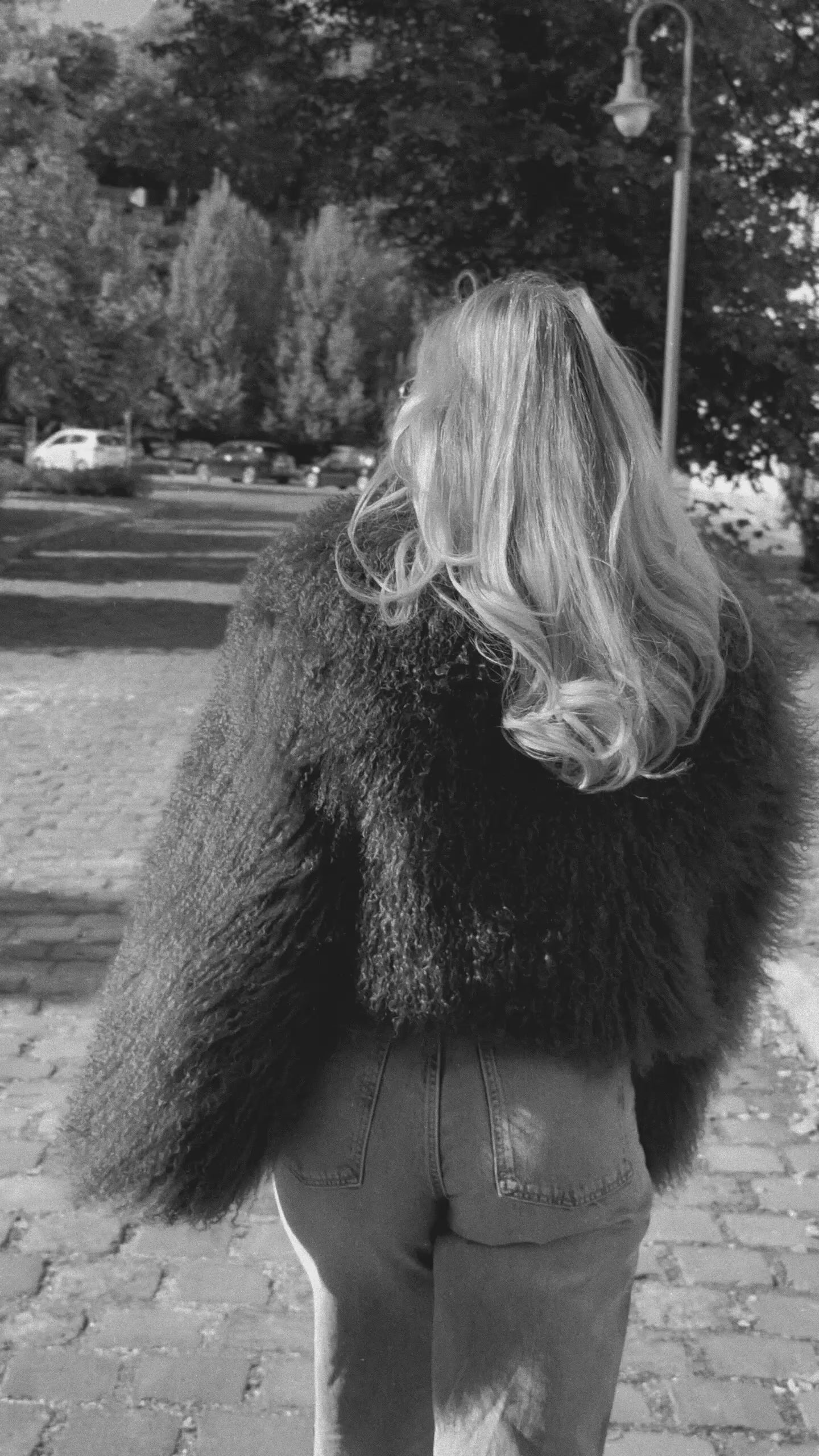 Aura Cropped Mongolian Fur Coat